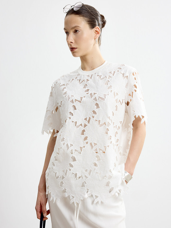 Floral Cutwork Lace Top