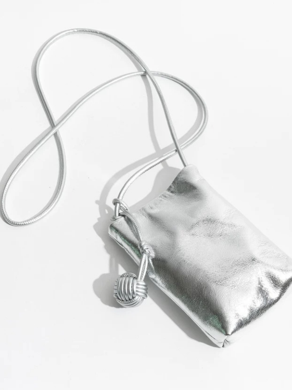 Metallic Knot Mini Shoulder Bag