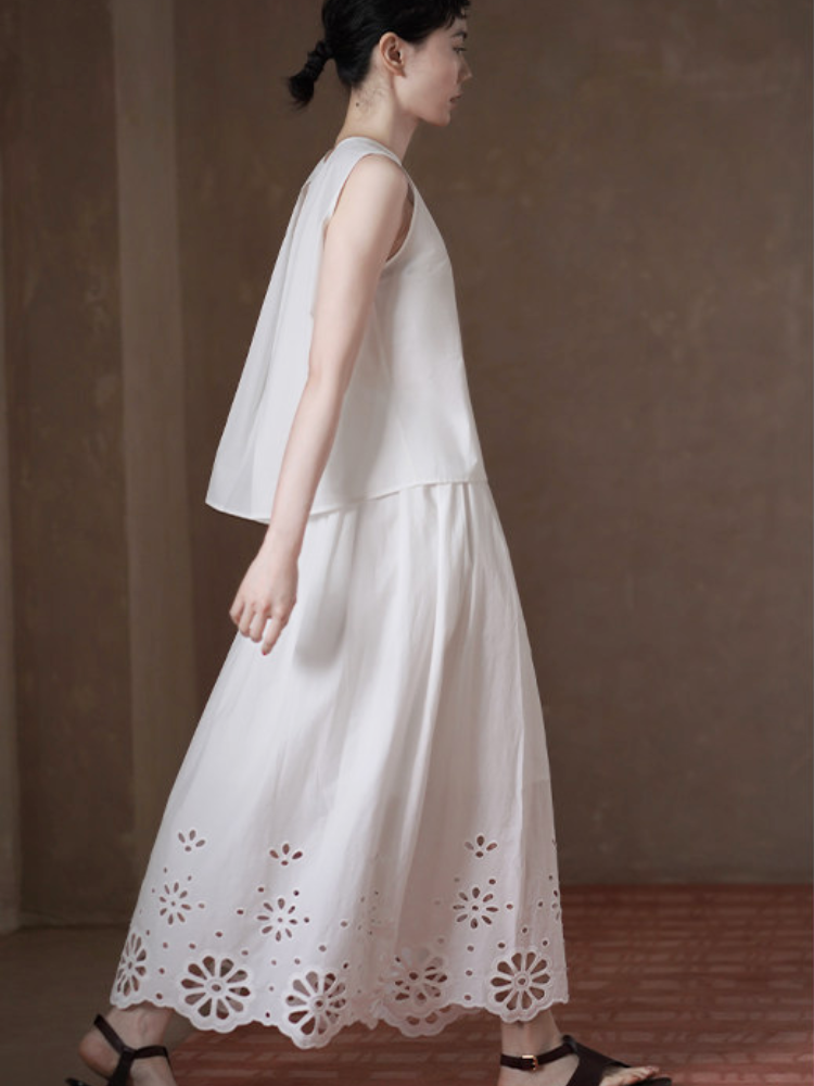 Scallop Cutwork Set Dress