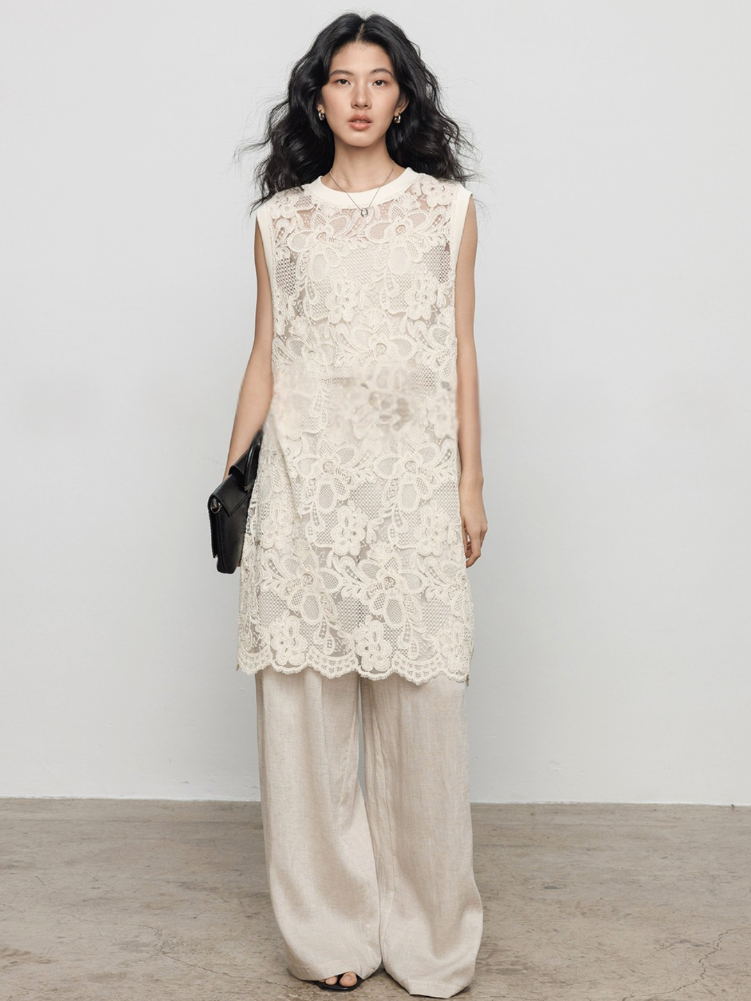 Floral Lace Layered Dress