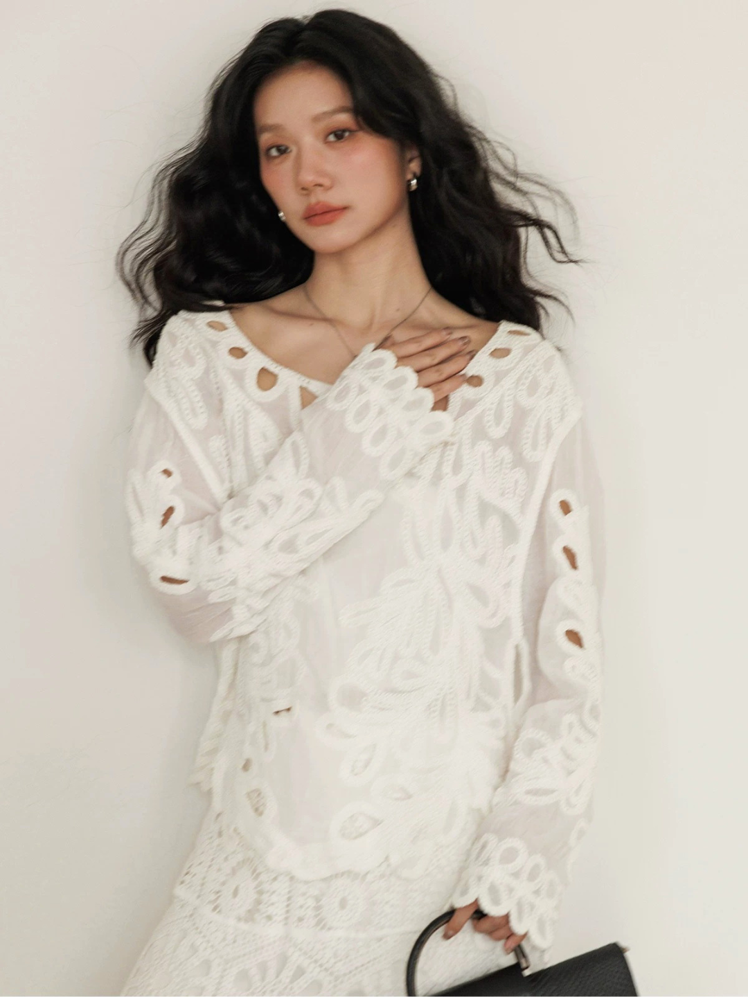 Loop Lace Sheer Blouse