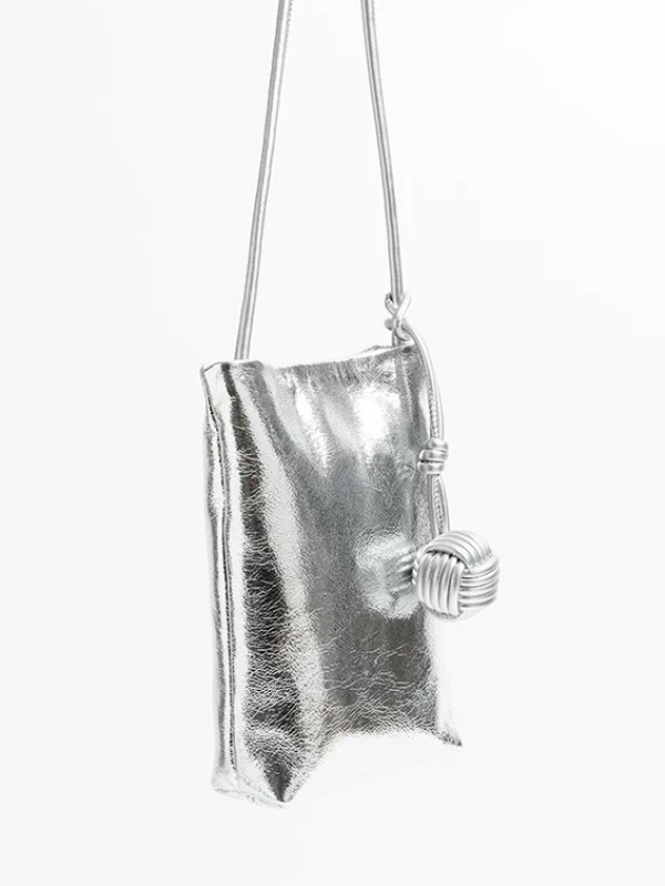 Metallic Knot Mini Shoulder Bag