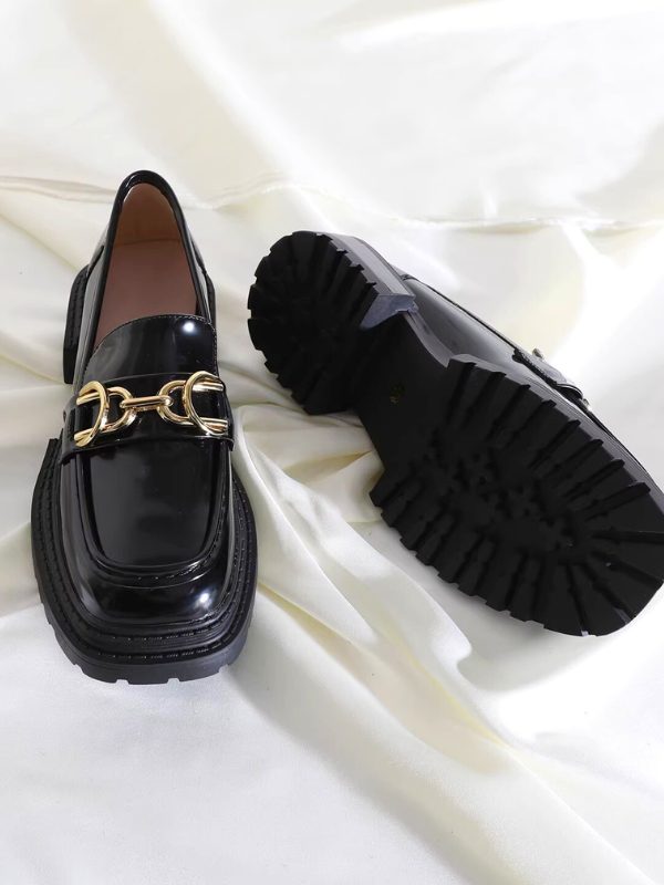 Gold Chain Chunky Loafers