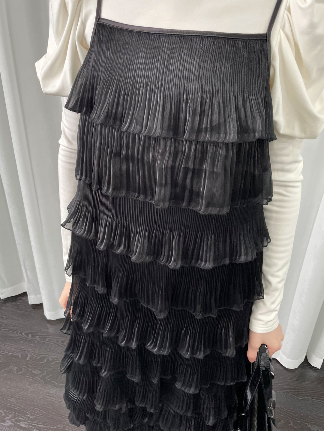 【Loose Smell】Layered Pleated Frill Dress