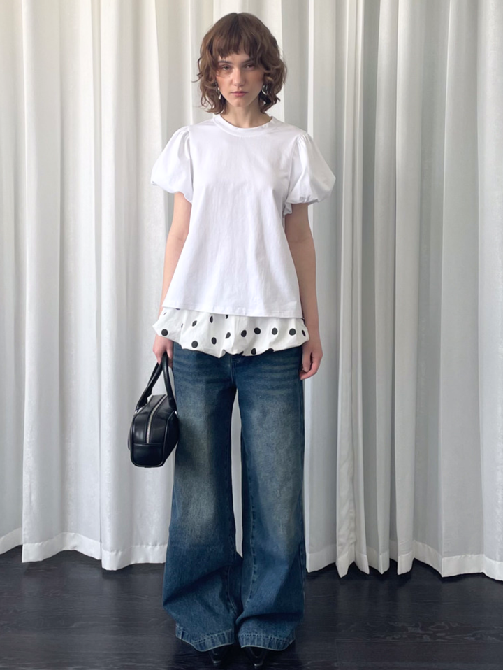 〈Pre Order〉【Loose Smell】Balloon Sleeve Design Tee