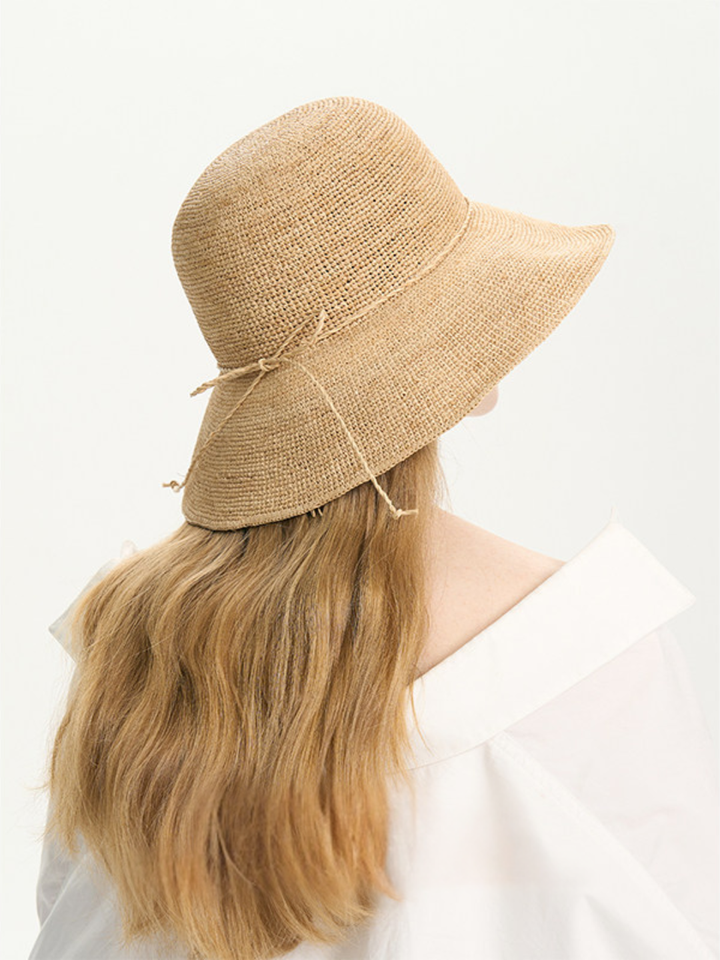Natural Raffia Wide Brim Hat
