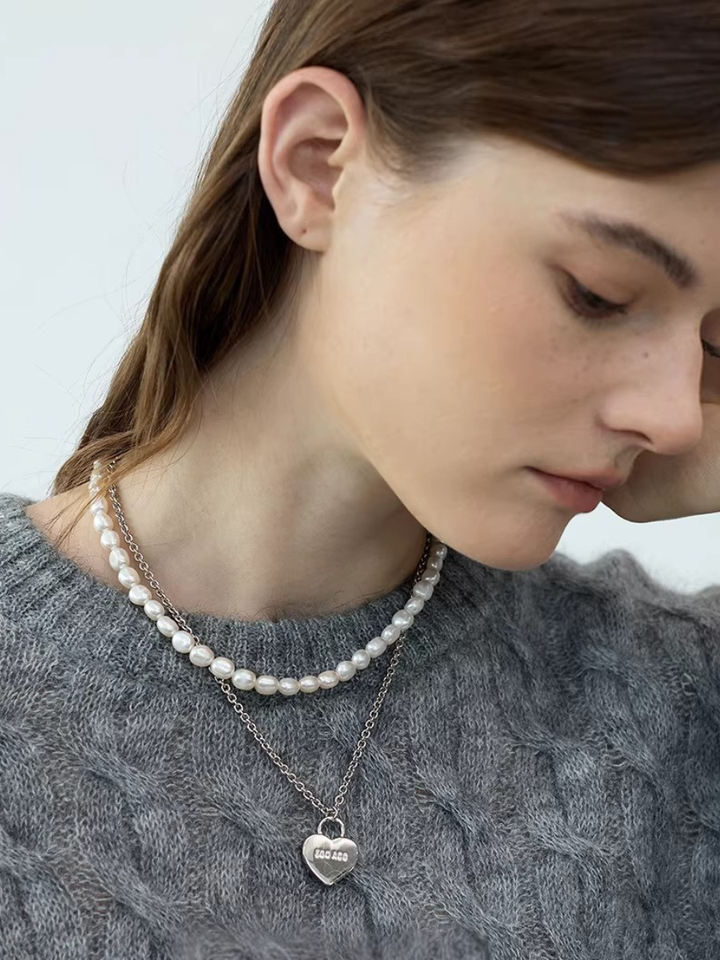 【EGO ACC】Polished Heart Chain Necklace