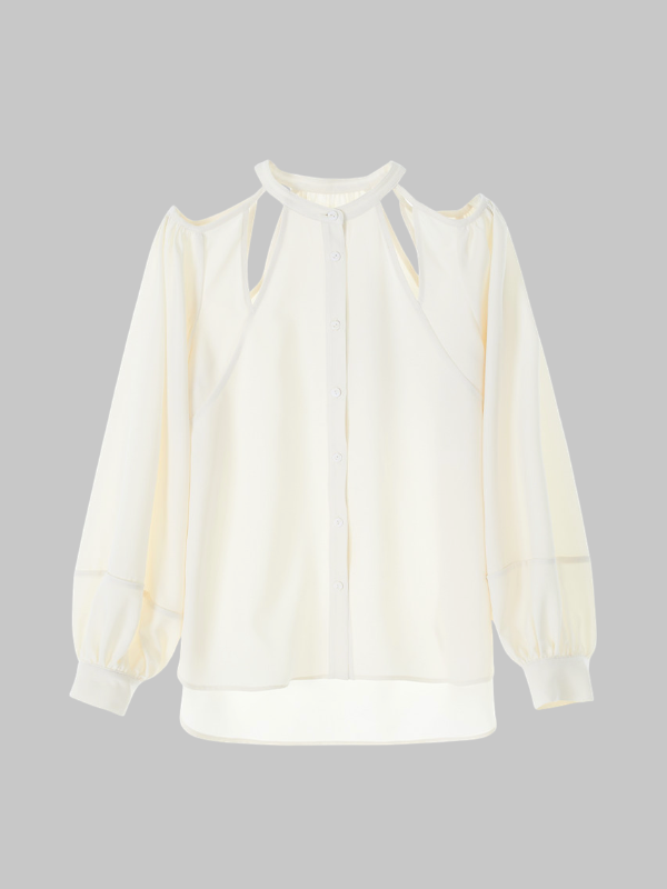Cutout Shoulder Blouse