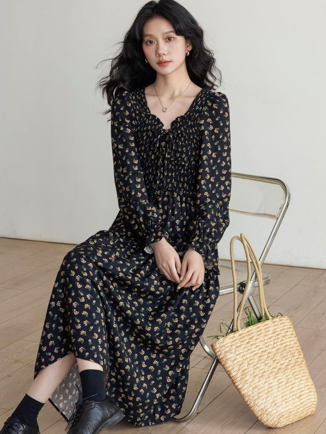 Floral Smocked Tiered Dress