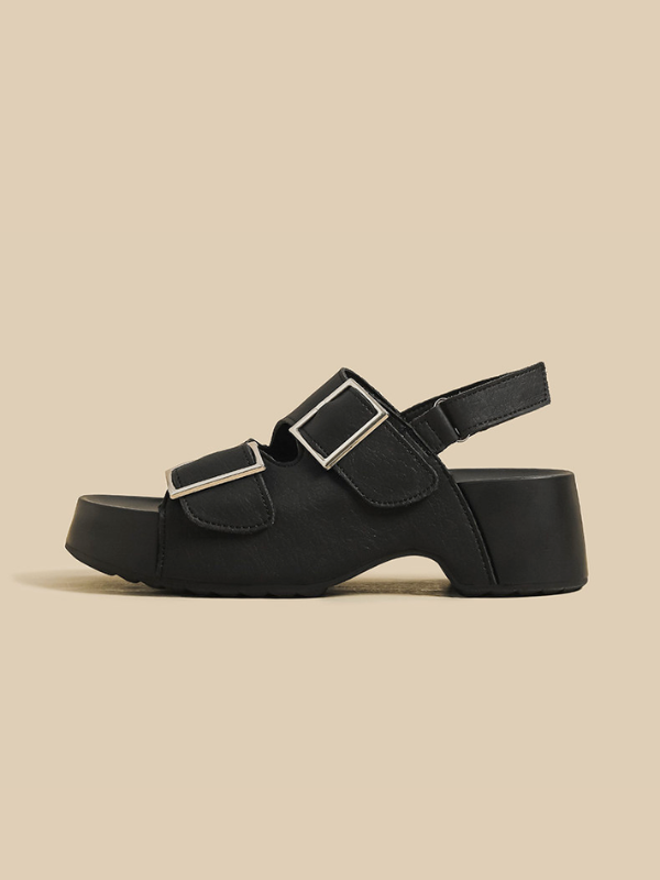Double Buckle Platform Sandals（〜25.0cm）
