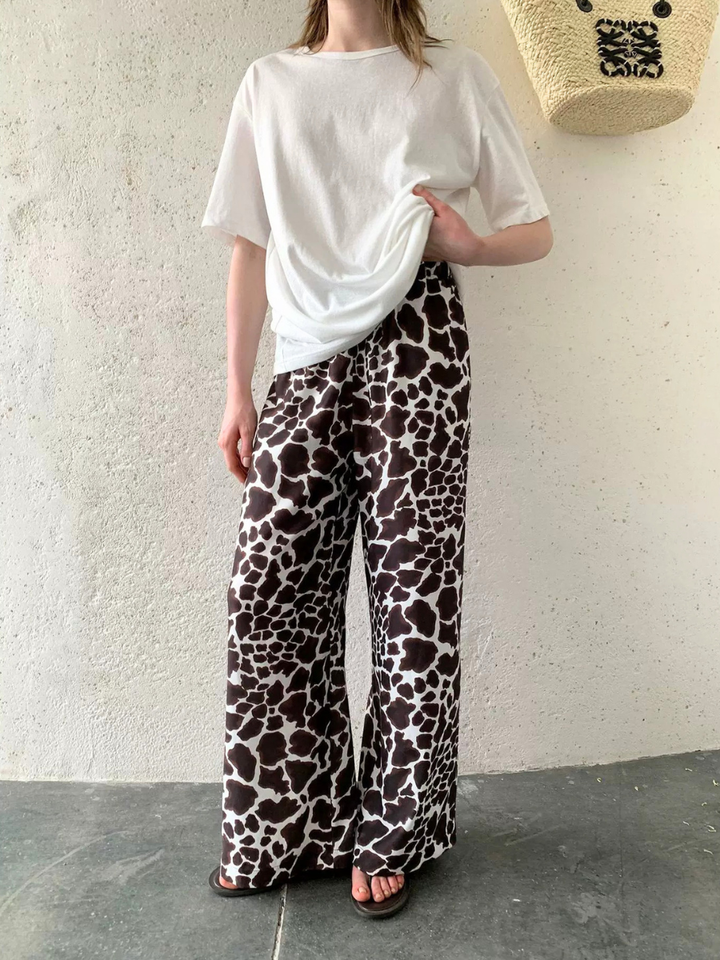 Abstract Print Easy Pants