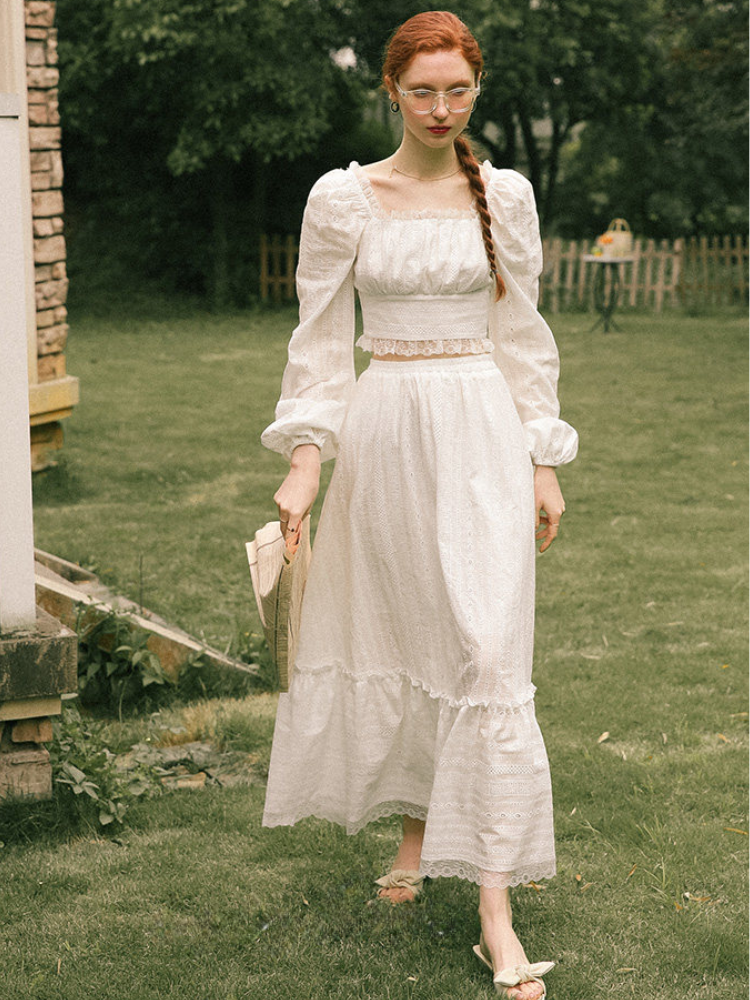 Vintage Lace Corset Set Up