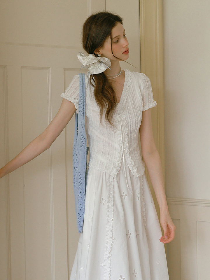 Rose Frill Top