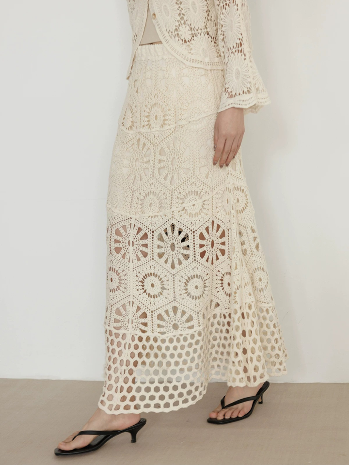 Crochet Panel Lace Skirt