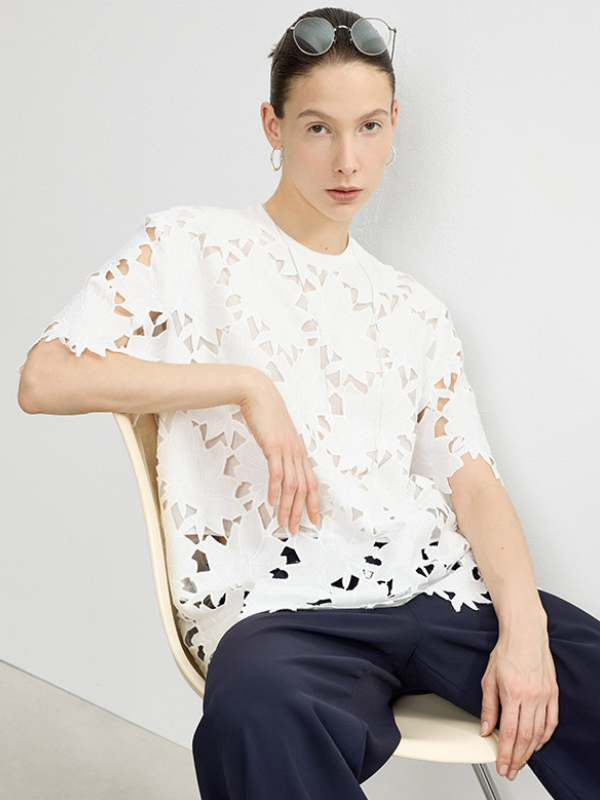 Floral Cutwork Lace Top