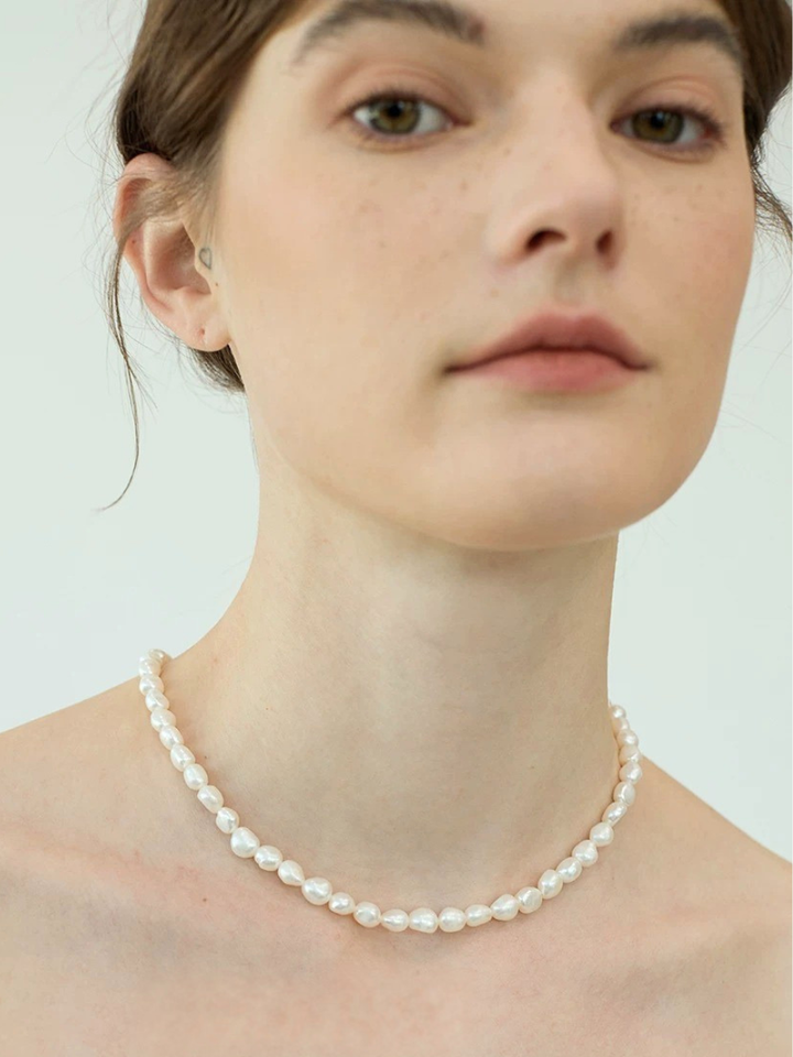 【EGO ACC】Organic Pearl Toggle Necklace
