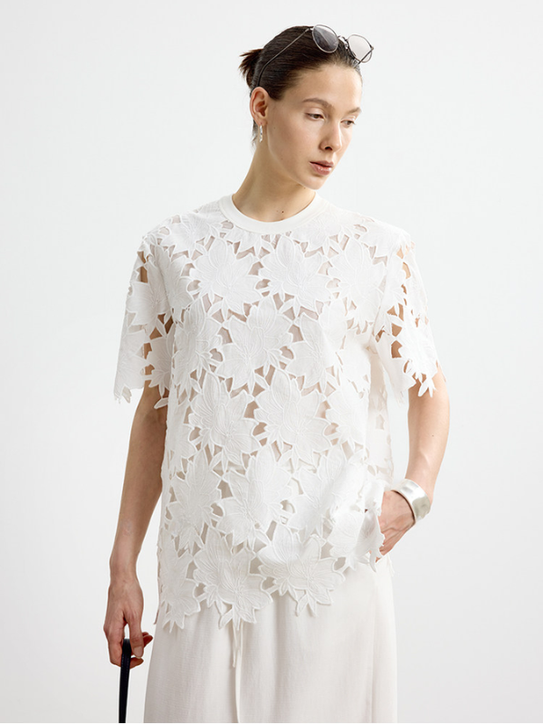 Floral Cutwork Lace Top