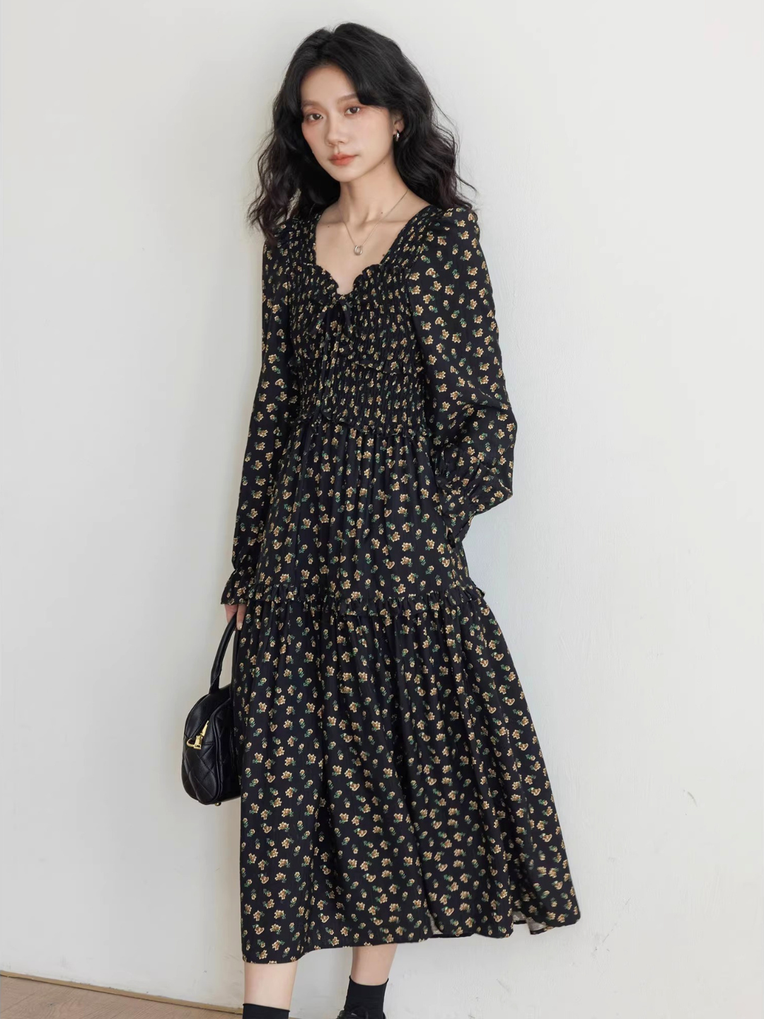 Floral Smocked Tiered Dress