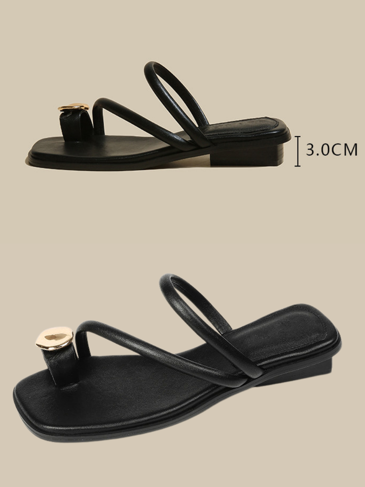 Molten Gold Flat Sandals