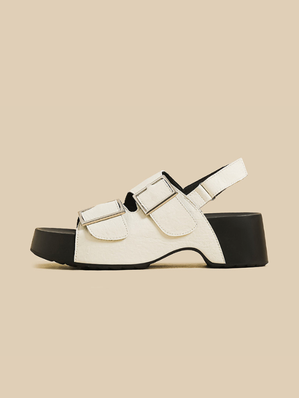 Double Buckle Platform Sandals（〜25.0cm）