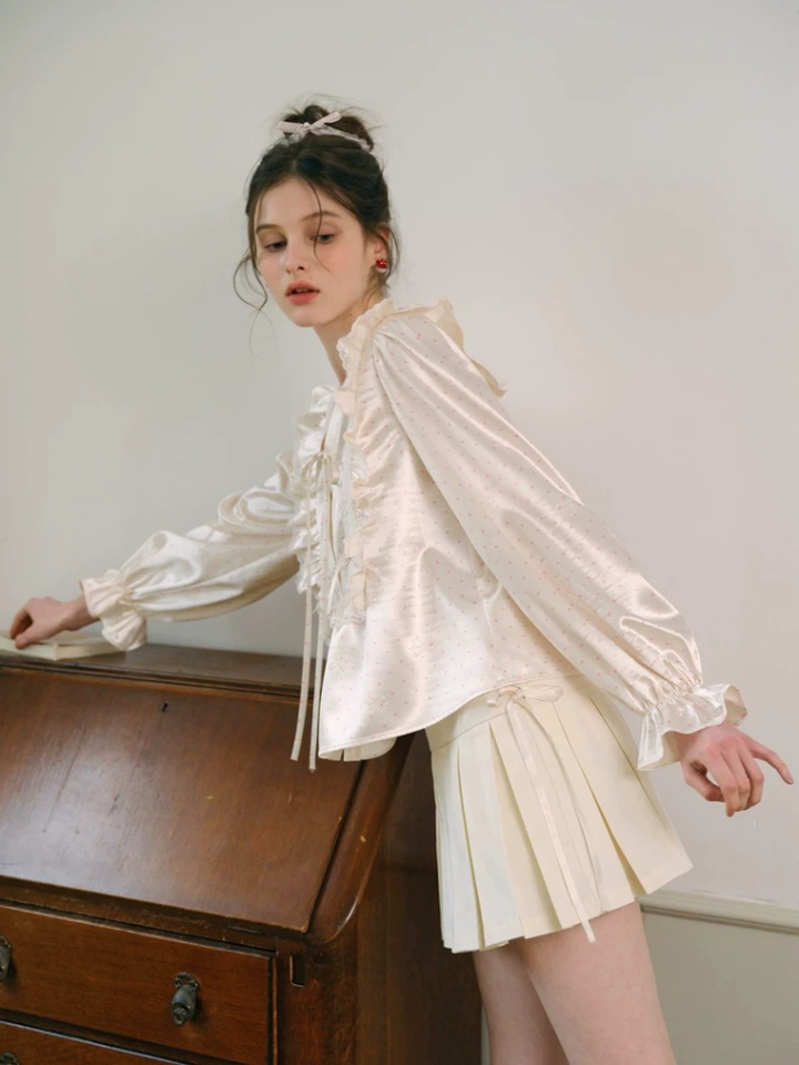 Satin Frill Detail Blouse