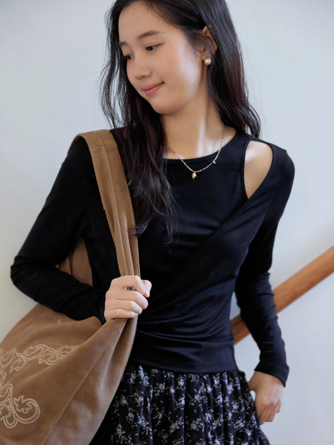 Asymmetry Draped Cut Top