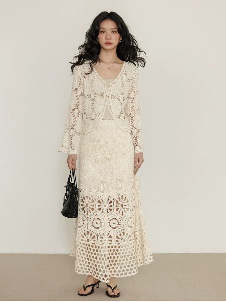 Crochet Panel Lace Skirt