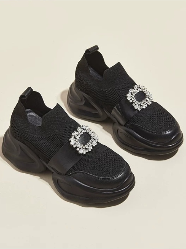 Ornament Buckle Slip-on Sneakers