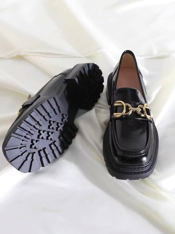 Gold Chain Chunky Loafers