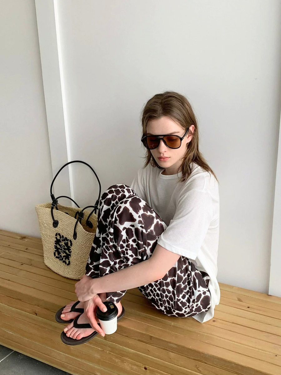 Abstract Print Easy Pants