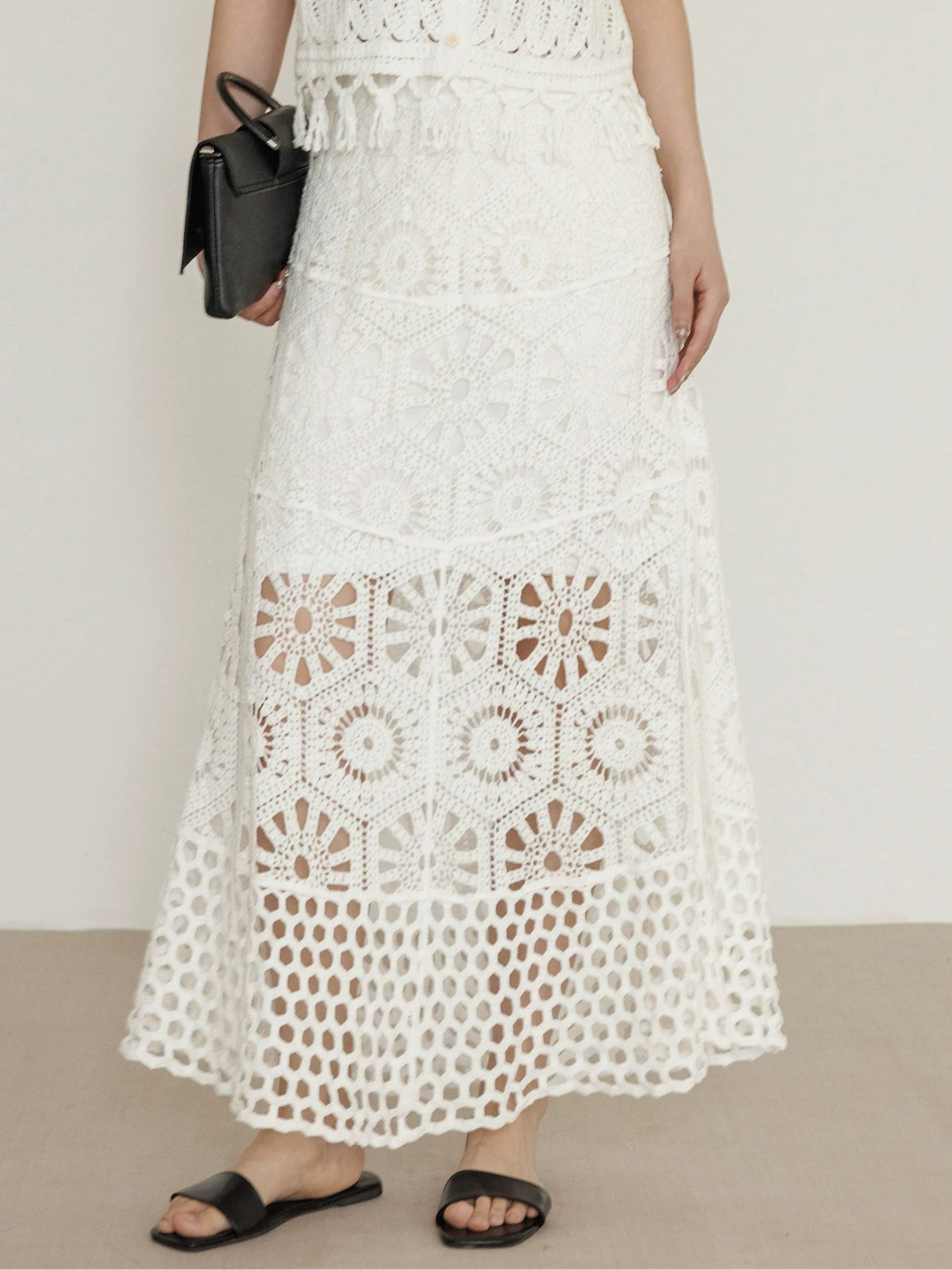 Crochet Panel Lace Skirt