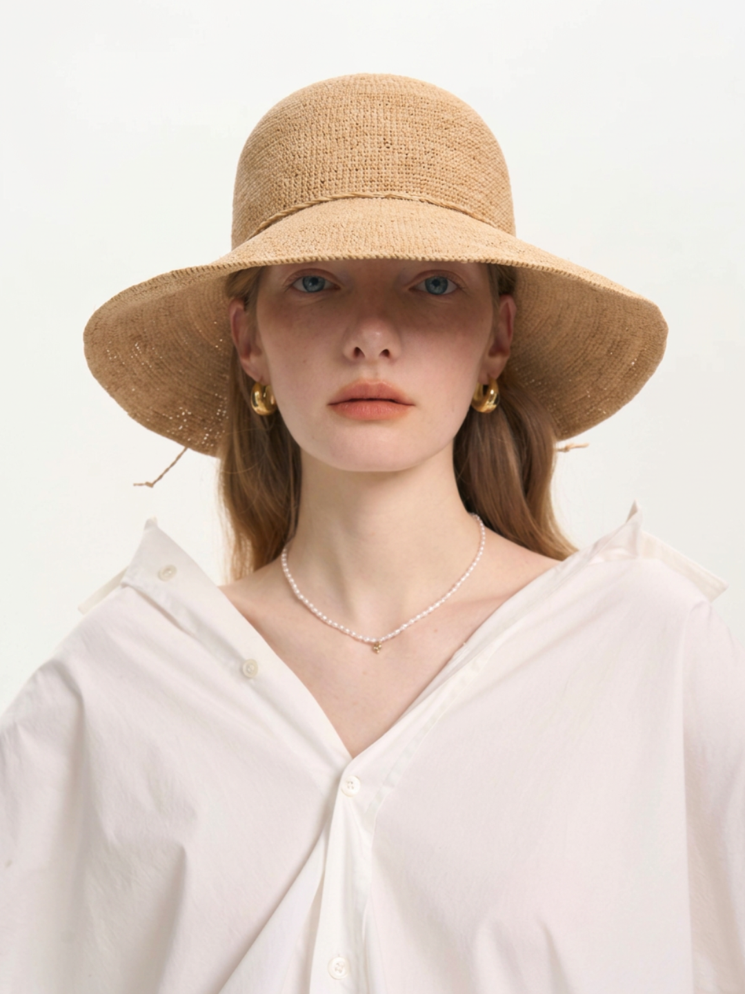 Natural Raffia Wide Brim Hat