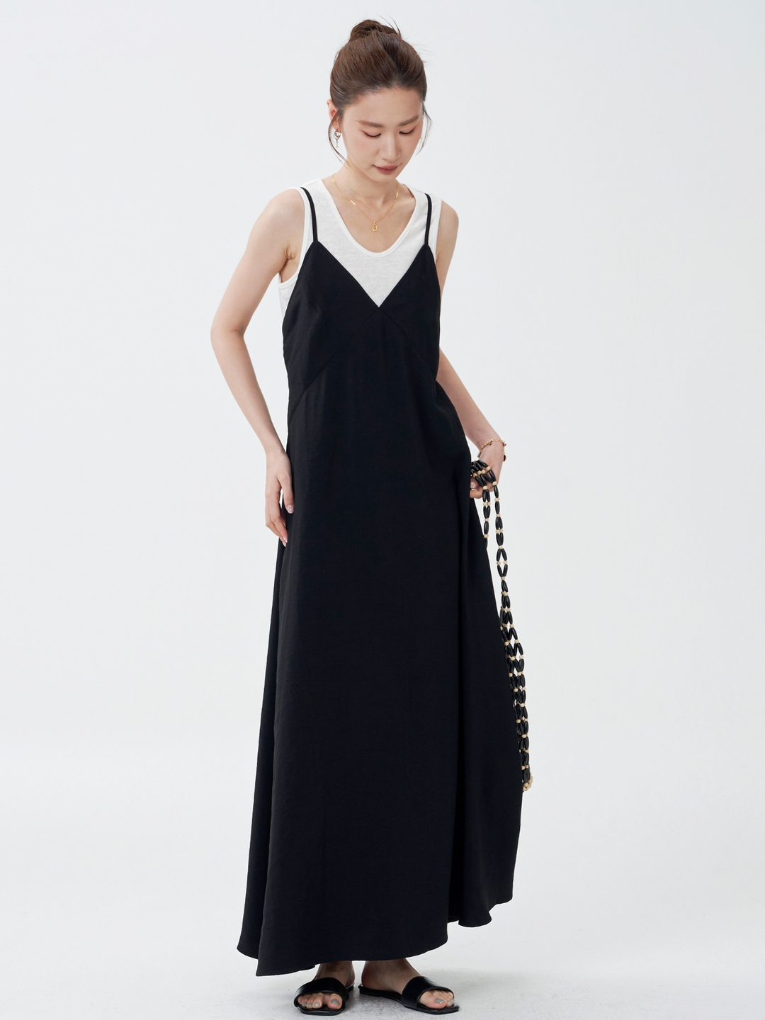 Open Back Cami Dress & Tank Top Set