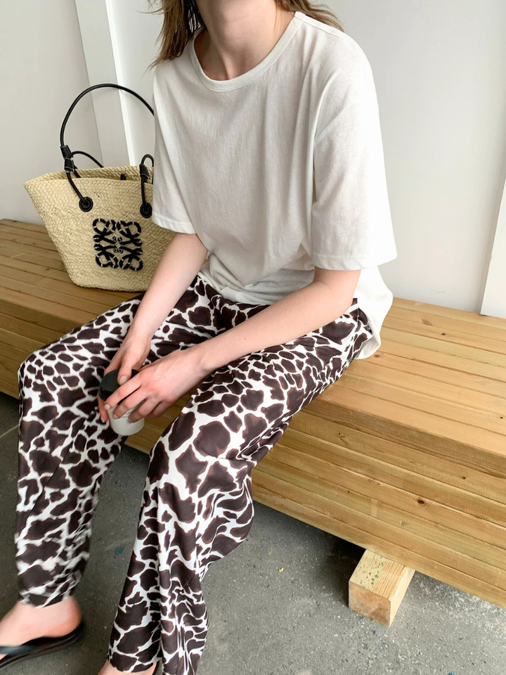 Abstract Print Easy Pants