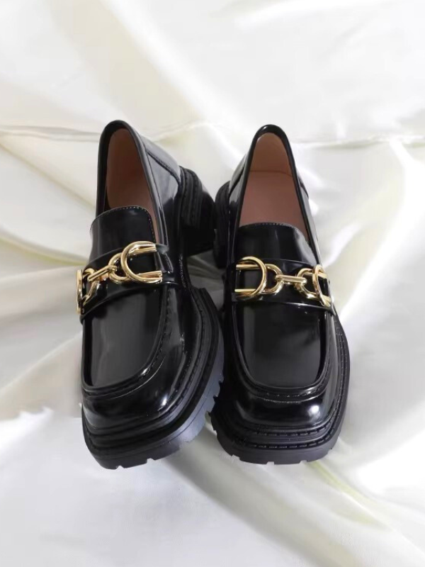 Gold Chain Chunky Loafers