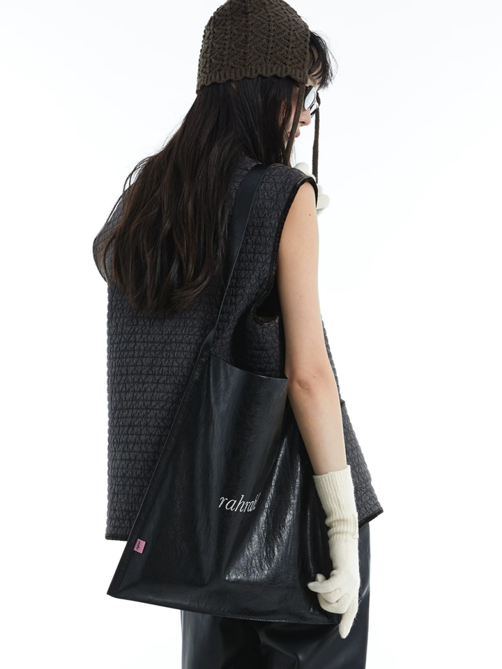 〈Pre Order〉【DIRTY SIX】Flat Leather Tote Bag