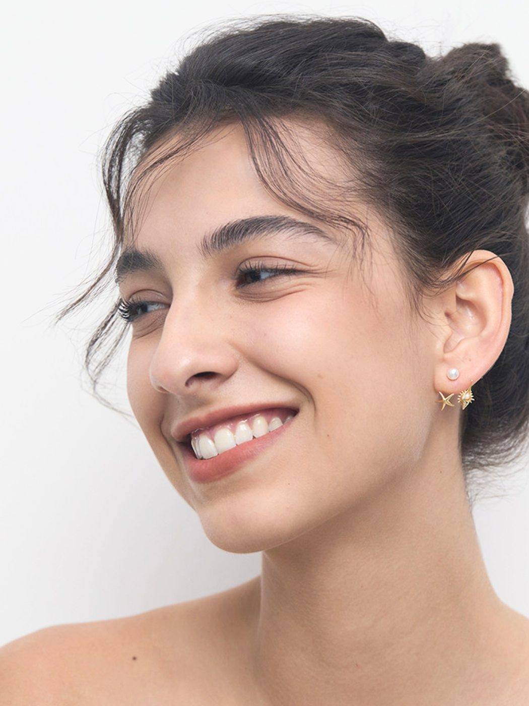【EGO ACC】Starfish & Shell Pearl Earrings