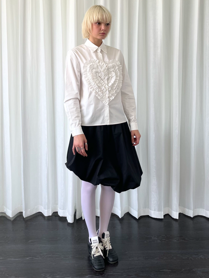 【Loose Smell】Heart Frill Shirt