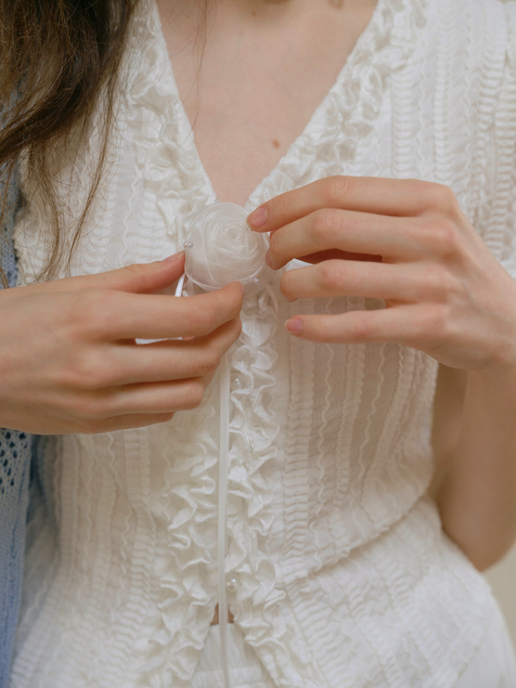 Rose Frill Top