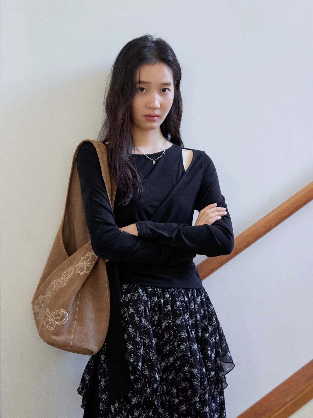 Asymmetry Draped Cut Top