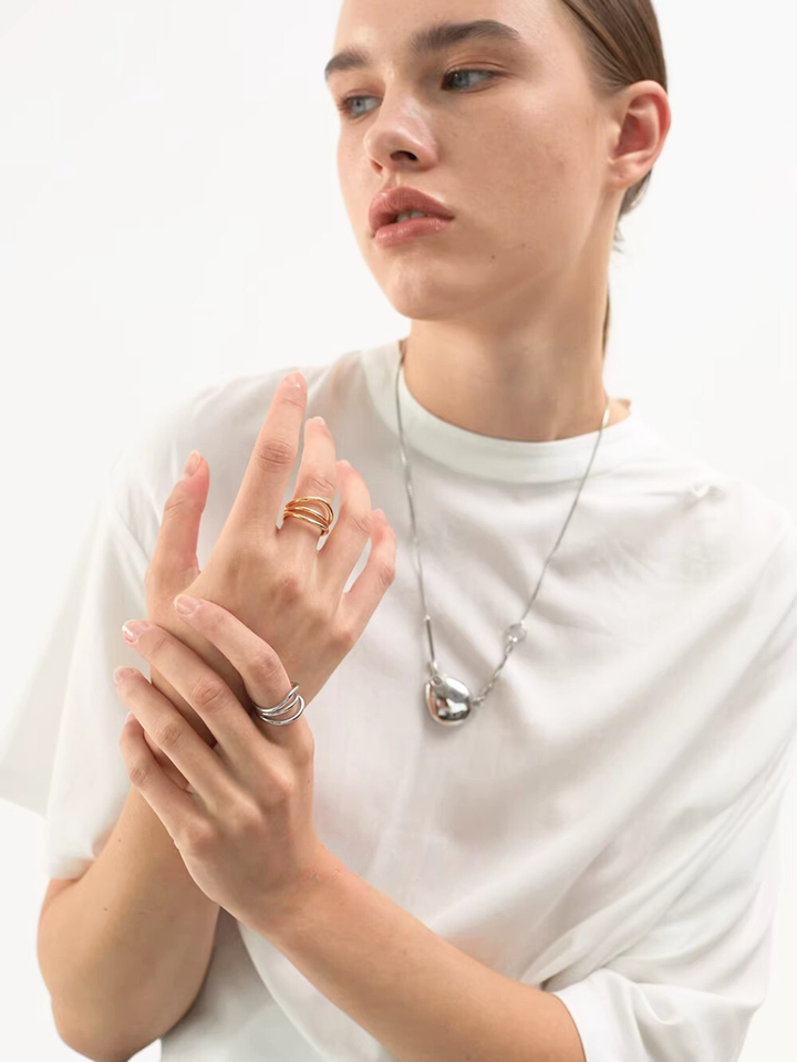 【EGO ACC】Fluid Triple Line Ring
