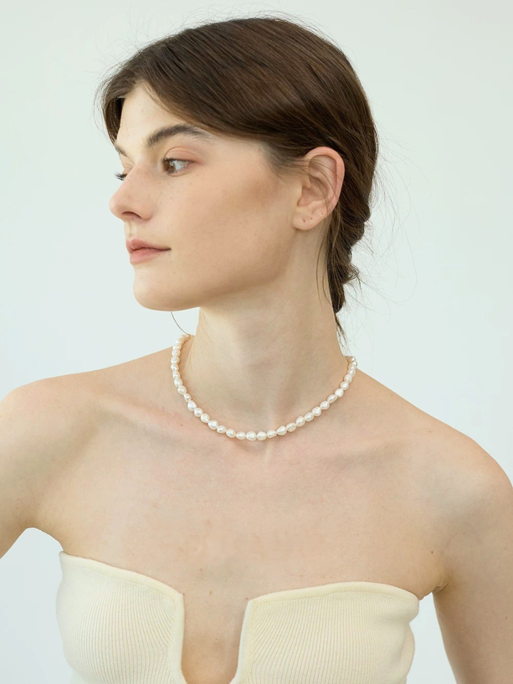 【EGO ACC】Organic Pearl Toggle Necklace