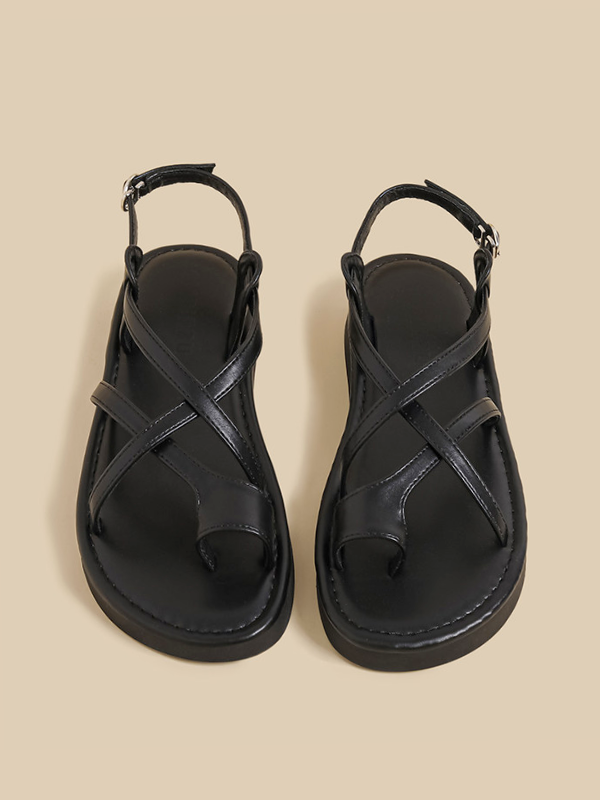 Cross Strap Toe Ring Sandals（〜25.0cm）