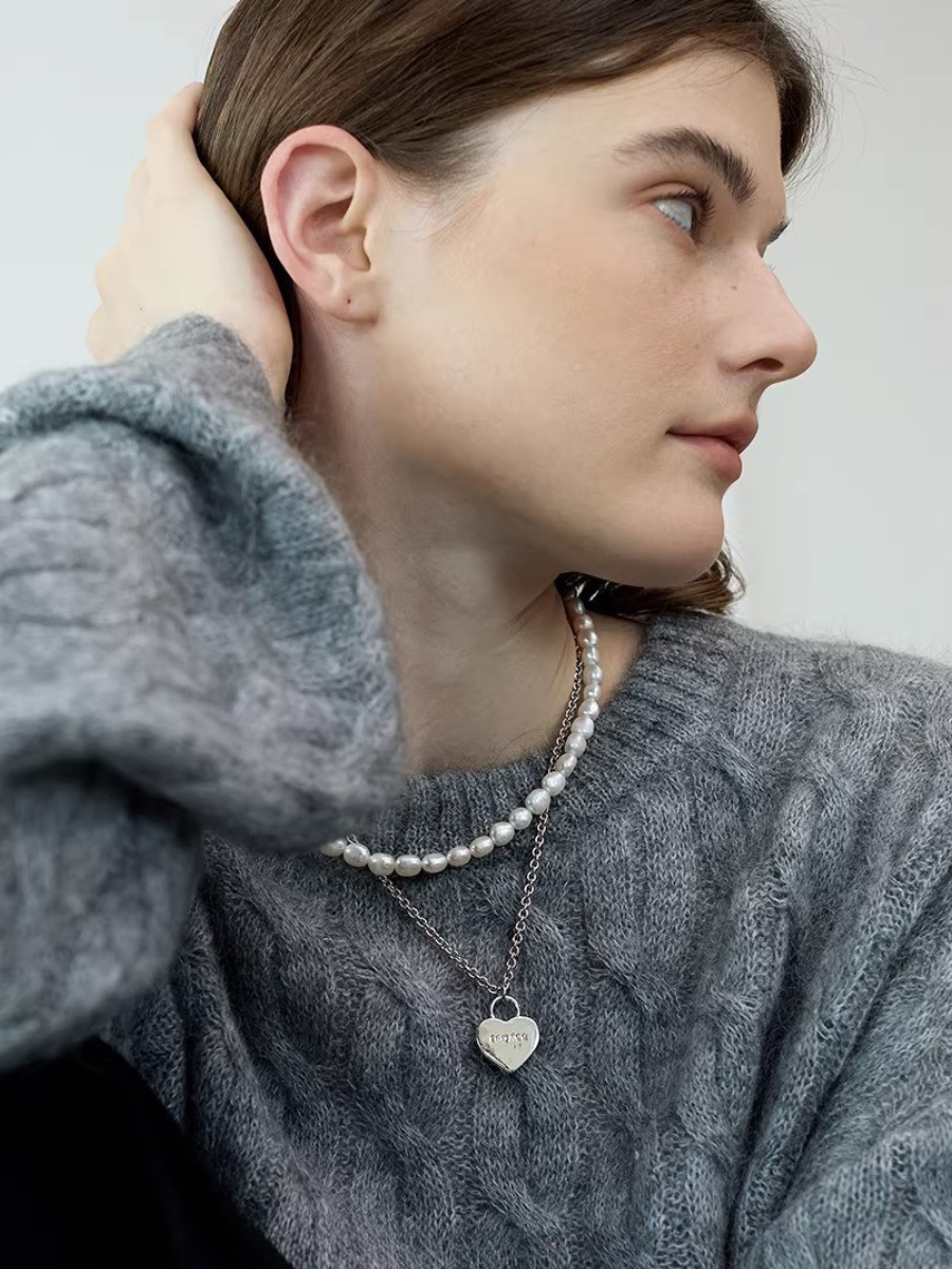 【EGO ACC】Polished Heart Chain Necklace