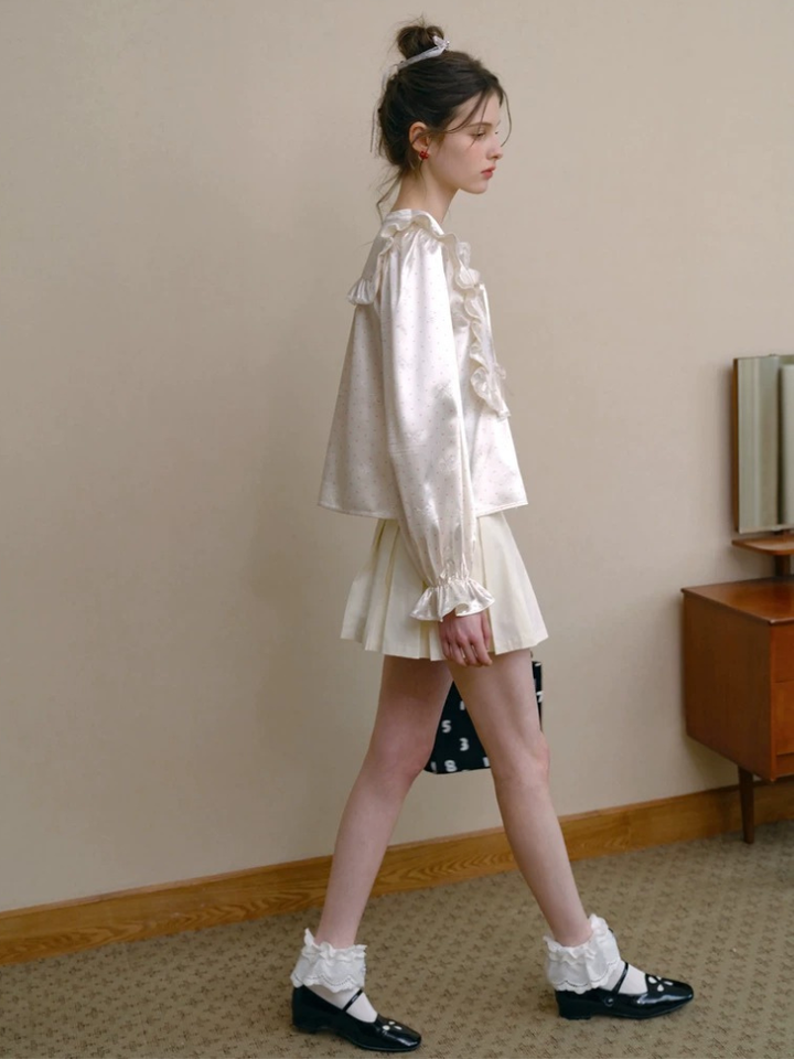 Satin Frill Detail Blouse