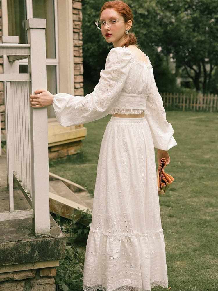 Vintage Lace Corset Set Up
