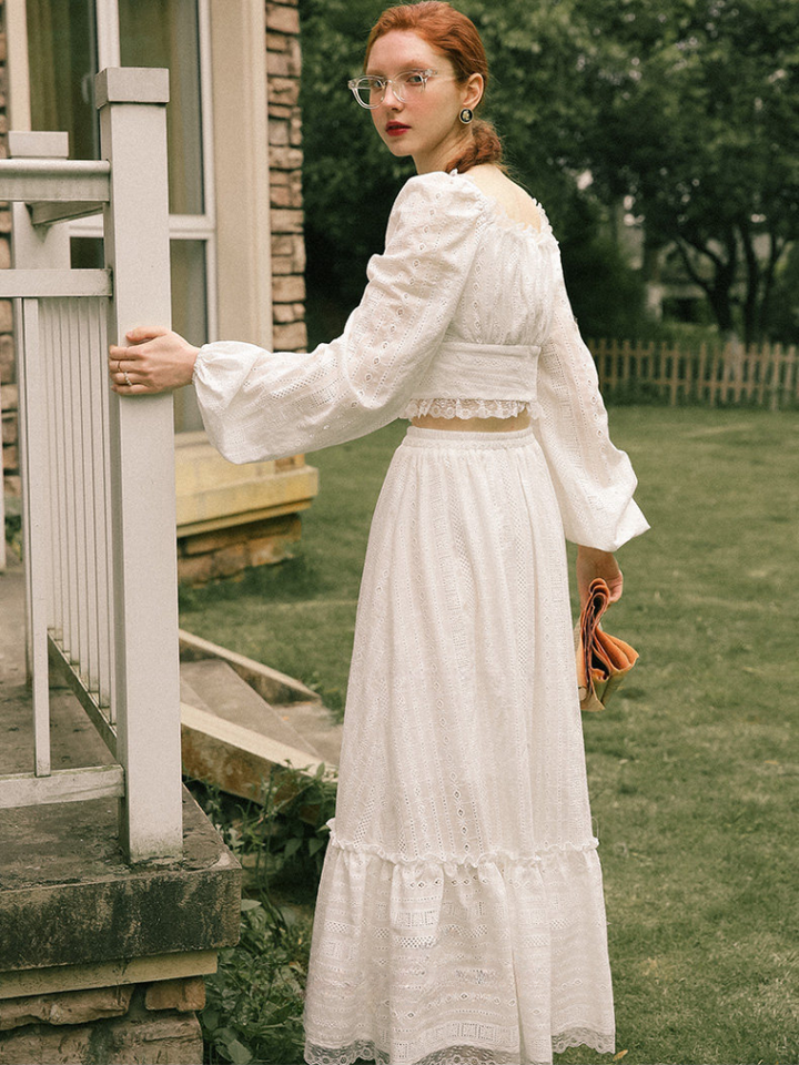 Vintage Lace Corset Set Up