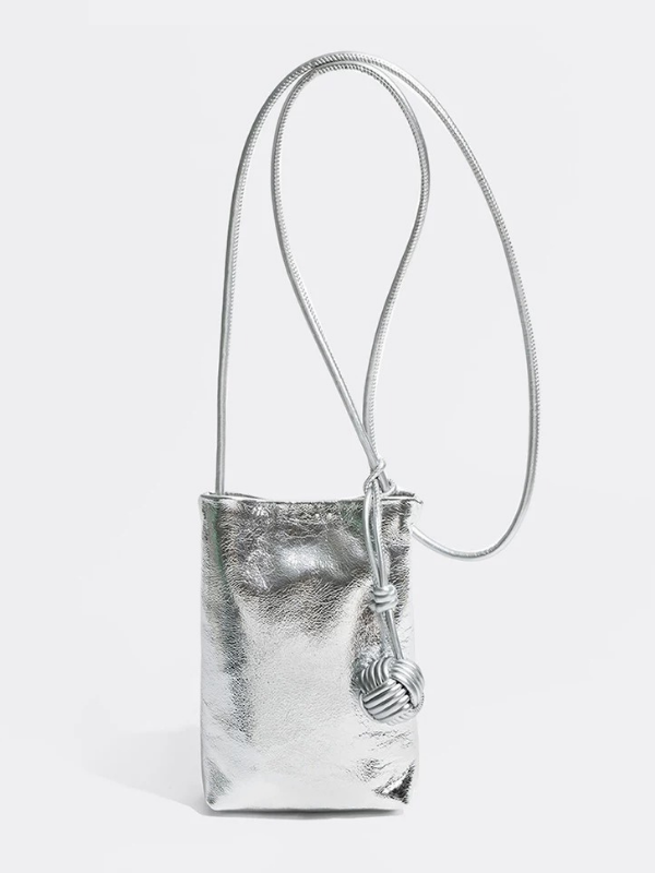 Metallic Knot Mini Shoulder Bag