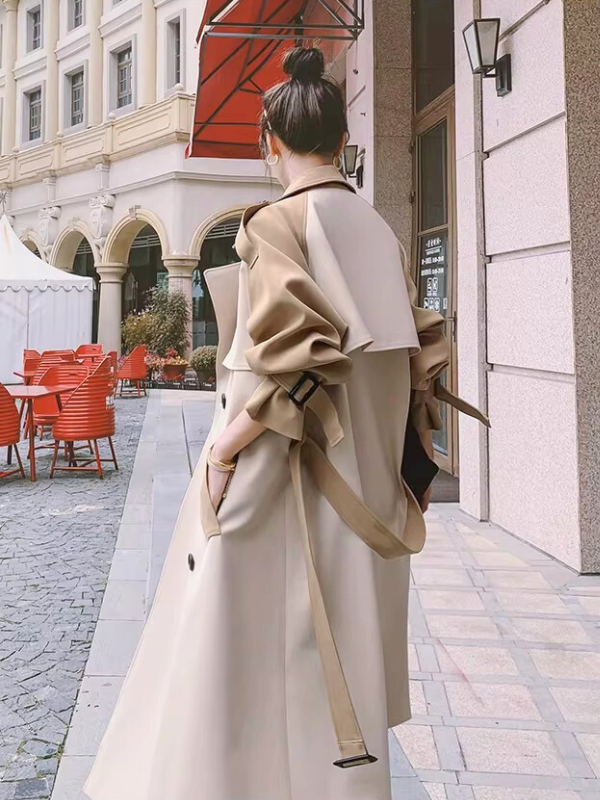 Bi-Color Structured Trench Coat