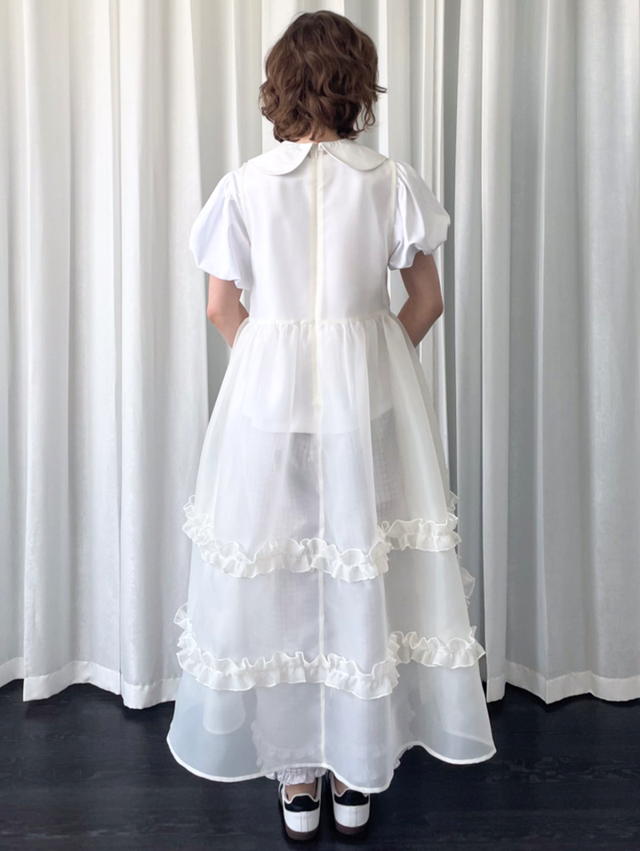 【Loose Smell】Sheer Frill Dress
